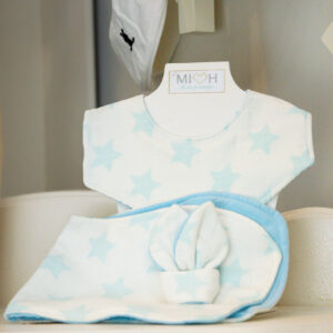 Set babero estrella azul